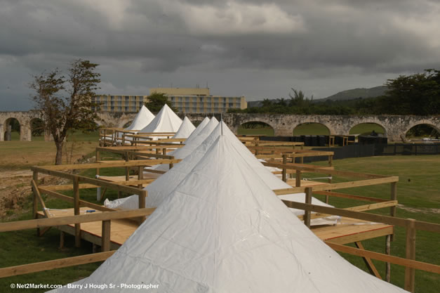 The Aqueduct Venue Under Construction - Saturday, January 20th - 10th Anniversary - Air Jamaica Jazz & Blues Festival 2007 - The Art of Music - Tuesday, January 23 - Saturday, January 27, 2007, The Aqueduct on Rose Hall, Montego Bay, Jamaica - Negril Travel Guide, Negril Jamaica WI - http://www.negriltravelguide.com - info@negriltravelguide.com...!