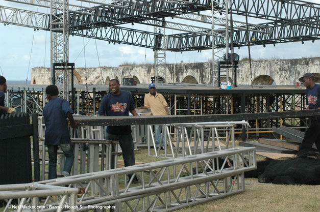 The Aqueduct Venue Under Construction - Saturday, January 20th - 10th Anniversary - Air Jamaica Jazz & Blues Festival 2007 - The Art of Music - Tuesday, January 23 - Saturday, January 27, 2007, The Aqueduct on Rose Hall, Montego Bay, Jamaica - Negril Travel Guide, Negril Jamaica WI - http://www.negriltravelguide.com - info@negriltravelguide.com...!