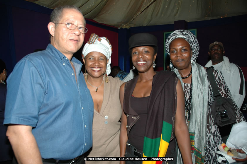 The Hon. Orette Bruce Goldwin, M.P., Prime Minister of Jamaica, Minister of Tourism, Hon. Edmund Bartlett, and Director of Tourism, Basil Smith at the Air Jamaica Jazz and Blues Festival 2008 The Art of Music - Ridday, January 25, 2008 - Air Jamaica Jazz & Blues 2008 The Art of Music venue at the Aqaueduct on Rose Hall Resort & Counrty Club, Montego Bay, St. James, Jamaica W.I. - Thursday, January 24 - Saturday, January 26, 2008 - Photographs by Net2Market.com - Claudine Housen & Barry J. Hough Sr, Photographers - Negril Travel Guide, Negril Jamaica WI - http://www.negriltravelguide.com - info@negriltravelguide.com...!