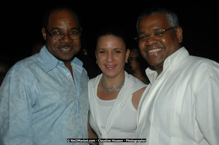 Minister of Tourism, Hon. Edmund Bartlett, and Director of Tourism, Basil Smith at the Air Jamaica Jazz and Blues Festival 2008 The Art of Music - Saturday, January 26, 2008 - Air Jamaica Jazz & Blues 2008 The Art of Music venue at the Aqaueduct on Rose Hall Resort & Counrty Club, Montego Bay, St. James, Jamaica W.I. - Thursday, January 24 - Saturday, January 26, 2008 - Photographs by Net2Market.com - Claudine Housen & Barry J. Hough Sr, Photographers - Negril Travel Guide, Negril Jamaica WI - http://www.negriltravelguide.com - info@negriltravelguide.com...!