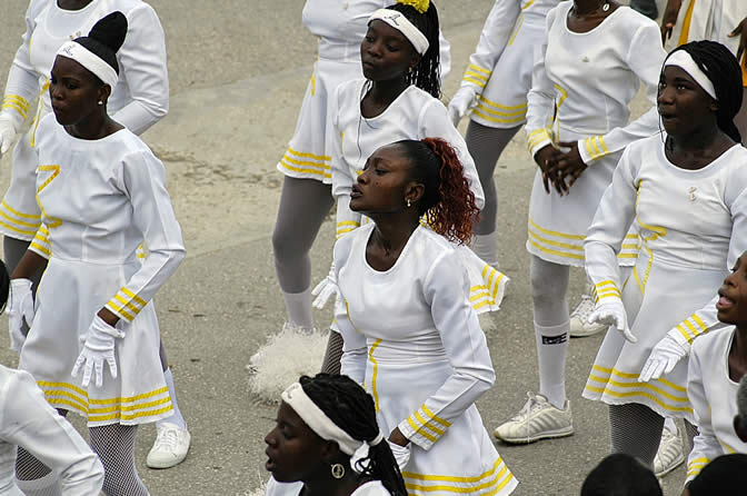 Grand Gala Parade @ Lucea - Portmore Pace Setters Marching Band - Hanover Homecoming Celebrations Photographs - Negril Travel Guide, Negril Jamaica WI - http://www.negriltravelguide.com - info@negriltravelguide.com...!