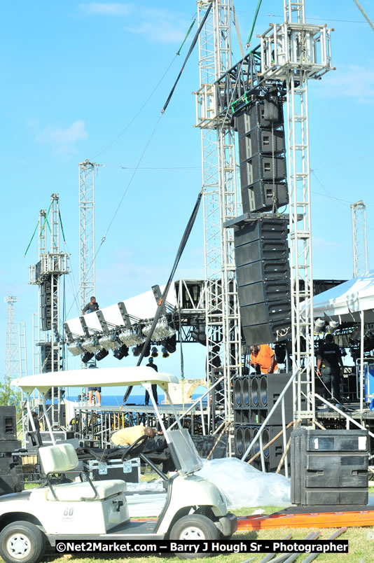 Preparations at the Venue - Jamaica Jazz and Blues Festival 2009, Thursday, January 15, 2009 - Venue at the Aqueduct on Rose Hall Resort &amp; Country Club, Montego Bay, Jamaica - Thursday, January 22 - Saturday, January 24, 2009 - Photographs by Net2Market.com - Barry J. Hough Sr, Photographer/Photojournalist - Negril Travel Guide, Negril Jamaica WI - http://www.negriltravelguide.com - info@negriltravelguide.com...!