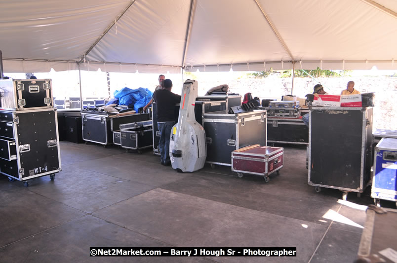 Preparations Continue [One Day To Go] at the Venue & Office - Jamaica Jazz and Blues Festival 2009 - Presented by Air Jamaica - Thursday, January 15, 2009 - Venue at the Aqueduct on Rose Hall Resort &amp; Country Club, Montego Bay, Jamaica - Thursday, January 22 - Saturday, January 24, 2009 - Photographs by Net2Market.com - Barry J. Hough Sr, Photographer/Photojournalist - Negril Travel Guide, Negril Jamaica WI - http://www.negriltravelguide.com - info@negriltravelguide.com...!