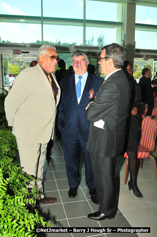 The Unveiling Of The Commemorative Plaque By The Honourable Prime Minister, Orette Bruce Golding, MP, And Their Majesties, King Juan Carlos I And Queen Sofia Of Spain - On Wednesday, February 18, 2009, Marking The Completion Of The Expansion Of Sangster International Airport, Venue at Sangster International Airport, Montego Bay, St James, Jamaica - Wednesday, February 18, 2009 - Photographs by Net2Market.com - Barry J. Hough Sr, Photographer/Photojournalist - Negril Travel Guide, Negril Jamaica WI - http://www.negriltravelguide.com - info@negriltravelguide.com...!