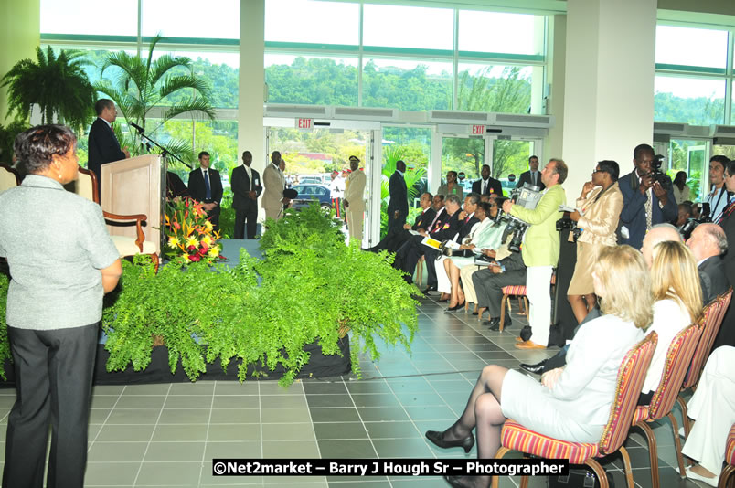 The Unveiling Of The Commemorative Plaque By The Honourable Prime Minister, Orette Bruce Golding, MP, And Their Majesties, King Juan Carlos I And Queen Sofia Of Spain - On Wednesday, February 18, 2009, Marking The Completion Of The Expansion Of Sangster International Airport, Venue at Sangster International Airport, Montego Bay, St James, Jamaica - Wednesday, February 18, 2009 - Photographs by Net2Market.com - Barry J. Hough Sr, Photographer/Photojournalist - Negril Travel Guide, Negril Jamaica WI - http://www.negriltravelguide.com - info@negriltravelguide.com...!