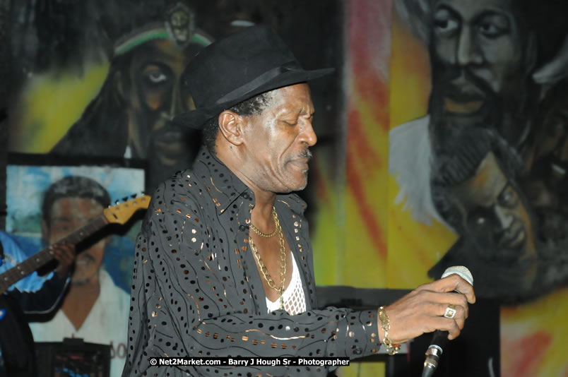 Leroy Sibbles and Gregory Isaacs at Bourbon Beach - Monday, February 11, 2008 - Bourbon Beach, Norman Manley Boulevard, Negril, Westmoreland, Jamaica W.I. - Photographs by Net2Market.com - Barry J. Hough Sr, Photographer - Negril Travel Guide, Negril Jamaica WI - http://www.negriltravelguide.com - info@negriltravelguide.com...!