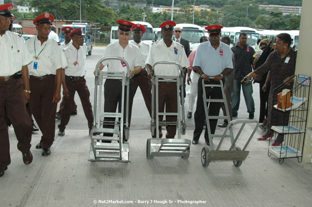 Minister of Tourism, Hon. Edmund Bartlett - Director of Tourism, Basil Smith, and Mayor of Montego Bay, Councillor Charles Sinclair Launch of Winter Tourism Season at Sangster International Airport, Saturday, December 15, 2007 - Sangster International Airport - MBJ Airports Limited, Montego Bay, Jamaica W.I. - Photographs by Net2Market.com - Barry J. Hough Sr, Photographer - Negril Travel Guide, Negril Jamaica WI - http://www.negriltravelguide.com - info@negriltravelguide.com...!