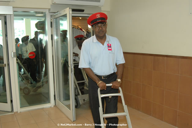 Minister of Tourism, Hon. Edmund Bartlett - Director of Tourism, Basil Smith, and Mayor of Montego Bay, Councillor Charles Sinclair Launch of Winter Tourism Season at Sangster International Airport, Saturday, December 15, 2007 - Sangster International Airport - MBJ Airports Limited, Montego Bay, Jamaica W.I. - Photographs by Net2Market.com - Barry J. Hough Sr, Photographer - Negril Travel Guide, Negril Jamaica WI - http://www.negriltravelguide.com - info@negriltravelguide.com...!