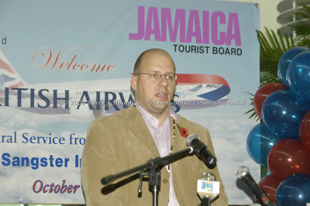  British Airways Inaugurates New Scheduled Service from London Gatwick Airport to Sangster International Airport, Montego Bay, Jamaica, Thursday, October 29, 2009 - Photographs by Barry J. Hough Sr. Photojournalist/Photograper - Photographs taken with a Nikon D70, D100, or D300 - Negril Travel Guide, Negril Jamaica WI - http://www.negriltravelguide.com - info@negriltravelguide.com...!