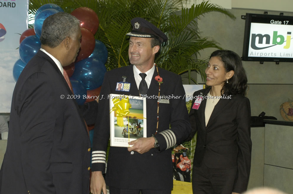  British Airways Inaugurates New Scheduled Service from London Gatwick Airport to Sangster International Airport, Montego Bay, Jamaica, Thursday, October 29, 2009 - Photographs by Barry J. Hough Sr. Photojournalist/Photograper - Photographs taken with a Nikon D70, D100, or D300 - Negril Travel Guide, Negril Jamaica WI - http://www.negriltravelguide.com - info@negriltravelguide.com...!