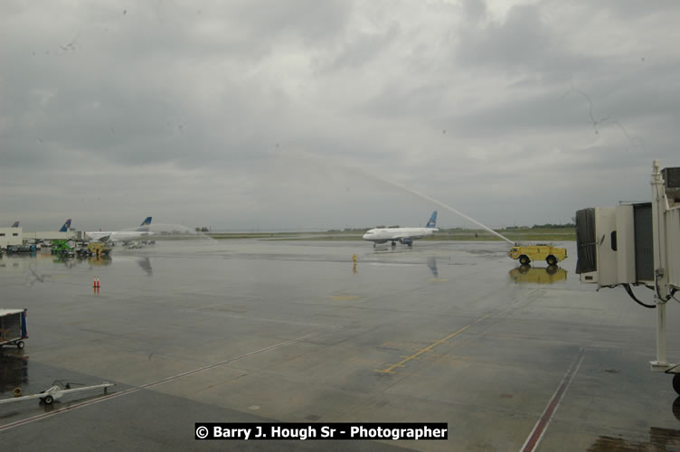 JetBue Airways' Inaugural Air Service between Sangster International Airport, Montego Bay and John F. Kennedy Airport, New York at MBJ Airports Sangster International Airport, Montego Bay, St. James, Jamaica - Thursday, May 21, 2009 - Photographs by Net2Market.com - Barry J. Hough Sr, Photographer/Photojournalist - Negril Travel Guide, Negril Jamaica WI - http://www.negriltravelguide.com - info@negriltravelguide.com...!