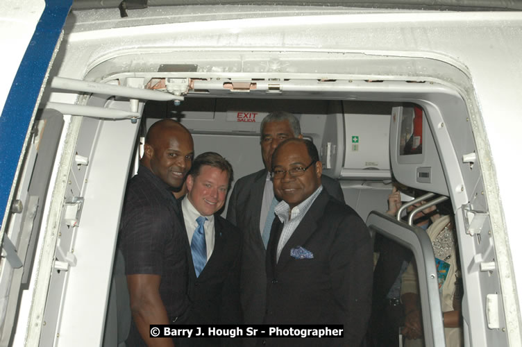 JetBue Airways' Inaugural Air Service between Sangster International Airport, Montego Bay and John F. Kennedy Airport, New York at MBJ Airports Sangster International Airport, Montego Bay, St. James, Jamaica - Thursday, May 21, 2009 - Photographs by Net2Market.com - Barry J. Hough Sr, Photographer/Photojournalist - Negril Travel Guide, Negril Jamaica WI - http://www.negriltravelguide.com - info@negriltravelguide.com...!