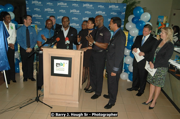 JetBue Airways' Inaugural Air Service between Sangster International Airport, Montego Bay and John F. Kennedy Airport, New York at MBJ Airports Sangster International Airport, Montego Bay, St. James, Jamaica - Thursday, May 21, 2009 - Photographs by Net2Market.com - Barry J. Hough Sr, Photographer/Photojournalist - Negril Travel Guide, Negril Jamaica WI - http://www.negriltravelguide.com - info@negriltravelguide.com...!