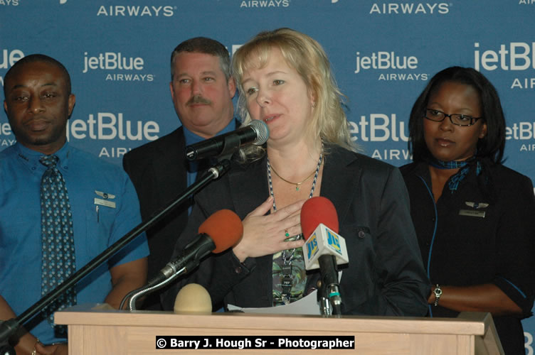 JetBue Airways' Inaugural Air Service between Sangster International Airport, Montego Bay and John F. Kennedy Airport, New York at MBJ Airports Sangster International Airport, Montego Bay, St. James, Jamaica - Thursday, May 21, 2009 - Photographs by Net2Market.com - Barry J. Hough Sr, Photographer/Photojournalist - Negril Travel Guide, Negril Jamaica WI - http://www.negriltravelguide.com - info@negriltravelguide.com...!