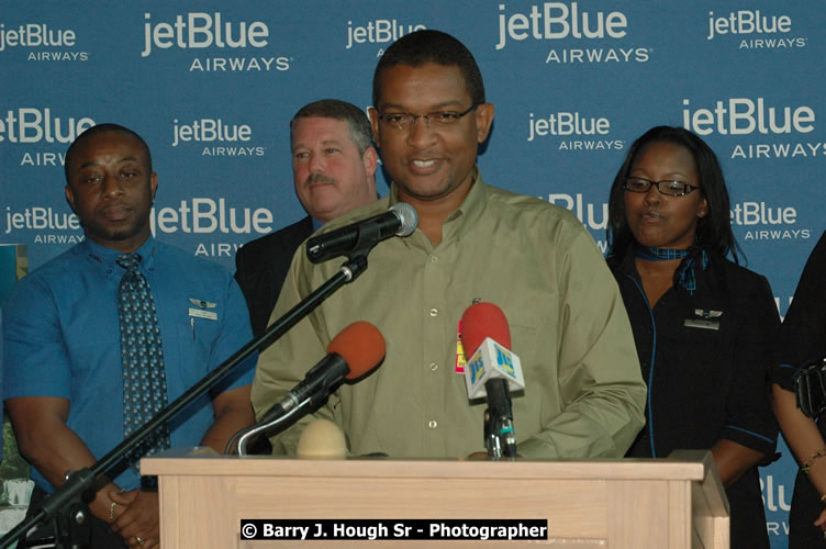 JetBue Airways' Inaugural Air Service between Sangster International Airport, Montego Bay and John F. Kennedy Airport, New York at MBJ Airports Sangster International Airport, Montego Bay, St. James, Jamaica - Thursday, May 21, 2009 - Photographs by Net2Market.com - Barry J. Hough Sr, Photographer/Photojournalist - Negril Travel Guide, Negril Jamaica WI - http://www.negriltravelguide.com - info@negriltravelguide.com...!