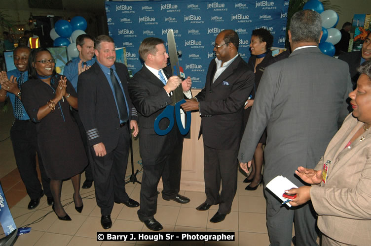 JetBue Airways' Inaugural Air Service between Sangster International Airport, Montego Bay and John F. Kennedy Airport, New York at MBJ Airports Sangster International Airport, Montego Bay, St. James, Jamaica - Thursday, May 21, 2009 - Photographs by Net2Market.com - Barry J. Hough Sr, Photographer/Photojournalist - Negril Travel Guide, Negril Jamaica WI - http://www.negriltravelguide.com - info@negriltravelguide.com...!