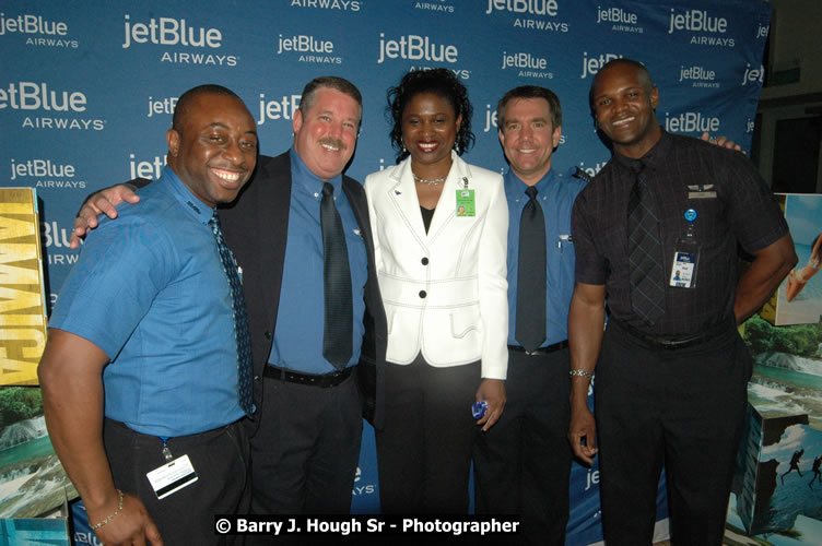 JetBue Airways' Inaugural Air Service between Sangster International Airport, Montego Bay and John F. Kennedy Airport, New York at MBJ Airports Sangster International Airport, Montego Bay, St. James, Jamaica - Thursday, May 21, 2009 - Photographs by Net2Market.com - Barry J. Hough Sr, Photographer/Photojournalist - Negril Travel Guide, Negril Jamaica WI - http://www.negriltravelguide.com - info@negriltravelguide.com...!