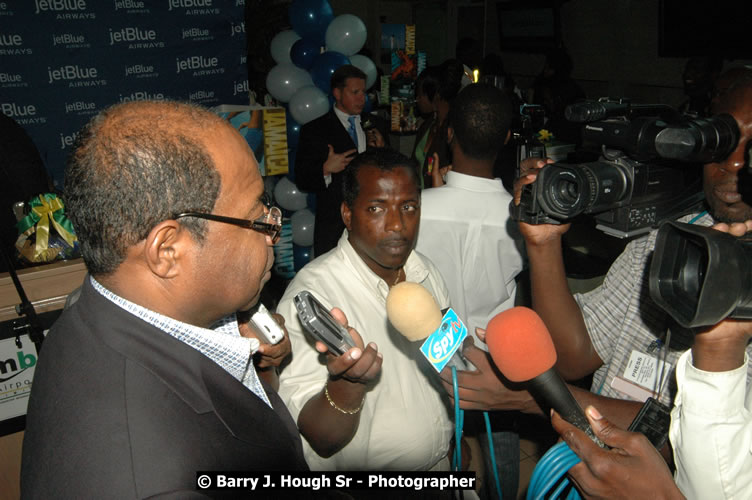 JetBue Airways' Inaugural Air Service between Sangster International Airport, Montego Bay and John F. Kennedy Airport, New York at MBJ Airports Sangster International Airport, Montego Bay, St. James, Jamaica - Thursday, May 21, 2009 - Photographs by Net2Market.com - Barry J. Hough Sr, Photographer/Photojournalist - Negril Travel Guide, Negril Jamaica WI - http://www.negriltravelguide.com - info@negriltravelguide.com...!