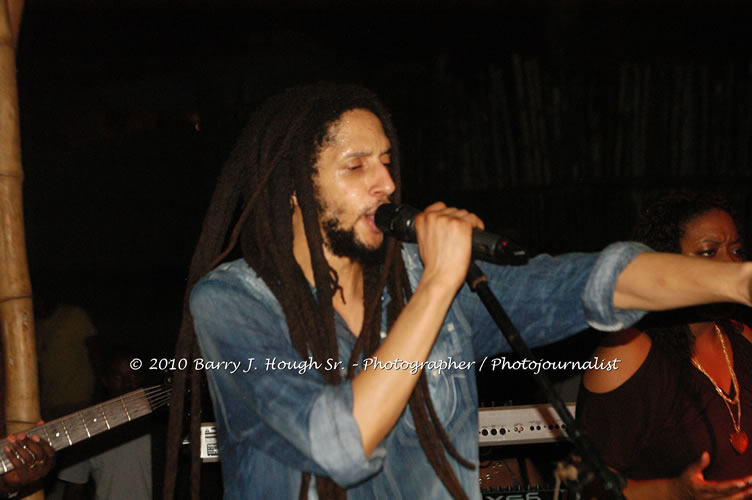 Julian Marley - Grammy Nominee & Son of the Legend Bob Marley - Live in Concert - Also featuring Ras Noble, Power Drill, Iron Head, & Robin Banks - Backing Band Roots Warrior, plus DJ Gemini @ One Love Reggae Concerts Series 09/10 @ Negril Escape Resort & Spa, February 2, 2010, One Love Drive, West End, Negril, Westmoreland, Jamaica W.I. - Photographs by Net2Market.com - Barry J. Hough Sr, Photographer/Photojournalist - The Negril Travel Guide - Negril's and Jamaica's Number One Concert Photography Web Site with over 40,000 Jamaican Concert photographs Published -  Negril Travel Guide, Negril Jamaica WI - http://www.negriltravelguide.com - info@negriltravelguide.com...!