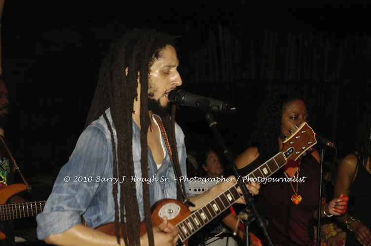 Julian Marley - Grammy Nominee & Son of the Legend Bob Marley - Live in Concert - Also featuring Ras Noble, Power Drill, Iron Head, & Robin Banks - Backing Band Roots Warrior, plus DJ Gemini @ One Love Reggae Concerts Series 09/10 @ Negril Escape Resort & Spa, February 2, 2010, One Love Drive, West End, Negril, Westmoreland, Jamaica W.I. - Photographs by Net2Market.com - Barry J. Hough Sr, Photographer/Photojournalist - The Negril Travel Guide - Negril's and Jamaica's Number One Concert Photography Web Site with over 40,000 Jamaican Concert photographs Published -  Negril Travel Guide, Negril Jamaica WI - http://www.negriltravelguide.com - info@negriltravelguide.com...!