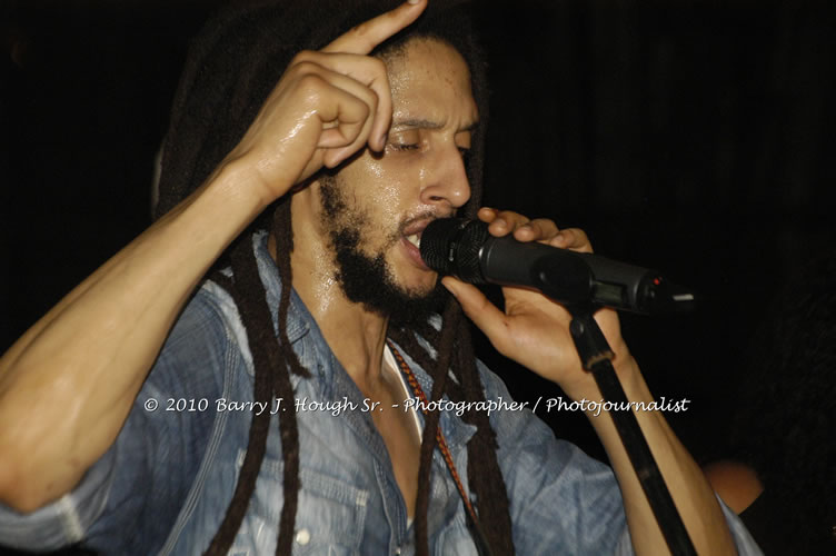 Julian Marley - Grammy Nominee & Son of the Legend Bob Marley - Live in Concert - Also featuring Ras Noble, Power Drill, Iron Head, & Robin Banks - Backing Band Roots Warrior, plus DJ Gemini @ One Love Reggae Concerts Series 09/10 @ Negril Escape Resort & Spa, February 2, 2010, One Love Drive, West End, Negril, Westmoreland, Jamaica W.I. - Photographs by Net2Market.com - Barry J. Hough Sr, Photographer/Photojournalist - The Negril Travel Guide - Negril's and Jamaica's Number One Concert Photography Web Site with over 40,000 Jamaican Concert photographs Published -  Negril Travel Guide, Negril Jamaica WI - http://www.negriltravelguide.com - info@negriltravelguide.com...!