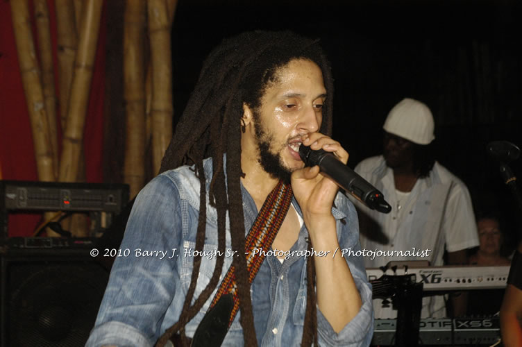 Julian Marley - Grammy Nominee & Son of the Legend Bob Marley - Live in Concert - Also featuring Ras Noble, Power Drill, Iron Head, & Robin Banks - Backing Band Roots Warrior, plus DJ Gemini @ One Love Reggae Concerts Series 09/10 @ Negril Escape Resort & Spa, February 2, 2010, One Love Drive, West End, Negril, Westmoreland, Jamaica W.I. - Photographs by Net2Market.com - Barry J. Hough Sr, Photographer/Photojournalist - The Negril Travel Guide - Negril's and Jamaica's Number One Concert Photography Web Site with over 40,000 Jamaican Concert photographs Published -  Negril Travel Guide, Negril Jamaica WI - http://www.negriltravelguide.com - info@negriltravelguide.com...!