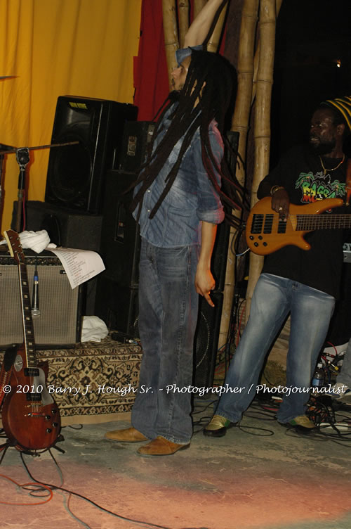 Julian Marley - Grammy Nominee & Son of the Legend Bob Marley - Live in Concert - Also featuring Ras Noble, Power Drill, Iron Head, & Robin Banks - Backing Band Roots Warrior, plus DJ Gemini @ One Love Reggae Concerts Series 09/10 @ Negril Escape Resort & Spa, February 2, 2010, One Love Drive, West End, Negril, Westmoreland, Jamaica W.I. - Photographs by Net2Market.com - Barry J. Hough Sr, Photographer/Photojournalist - The Negril Travel Guide - Negril's and Jamaica's Number One Concert Photography Web Site with over 40,000 Jamaican Concert photographs Published -  Negril Travel Guide, Negril Jamaica WI - http://www.negriltravelguide.com - info@negriltravelguide.com...!