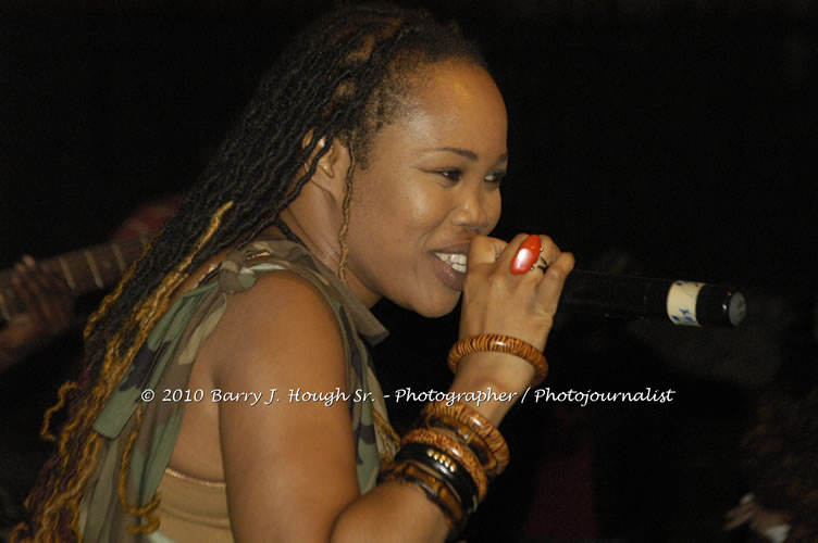 Queen Ifrica - Live In Concert - One Love Reggae Concert Series 09/10 @ Negril Escape Resort and Spa, January 5, 2010, One Love Drive, West End, Negril, Westmoreland, Jamaica W.I. - Photographs by Net2Market.com - Barry J. Hough Sr, Photographer/Photojournalist - Negril Travel Guide, Negril Jamaica WI - http://www.negriltravelguide.com - info@negriltravelguide.com...!