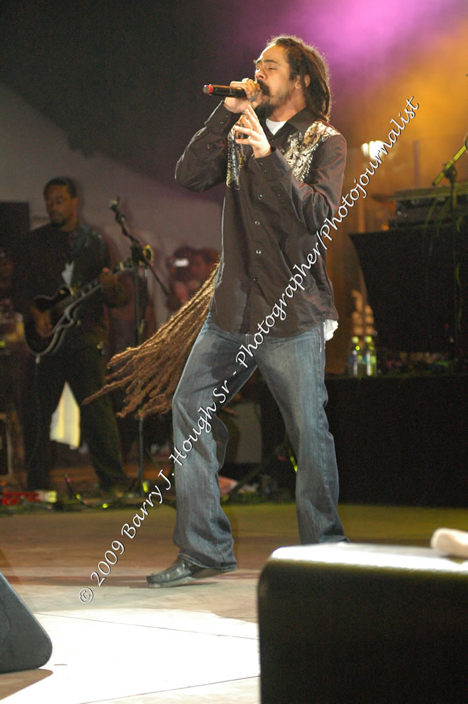 Damian 'Jr. Gong' Marley & NAS @ Reggae Sumfest 2009 - International Night 2 - Reggae Sumfest 2009,Catherine Hall, Montego Bay, St. James, Jamaica W.I. - Saturday, July 25, 2009 - Reggae Sumfest 2009, July 19 - 25, 2009 - Photographs by Net2Market.com - Barry J. Hough Sr. Photojournalist/Photograper - Photographs taken with a Nikon D70, D100, or D300 - Negril Travel Guide, Negril Jamaica WI - http://www.negriltravelguide.com - info@negriltravelguide.com...!