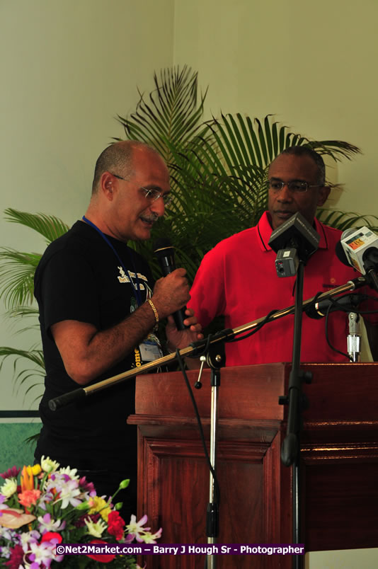 Usain Bolt of Jamaica - The Fastest Man In The World  - Usain Bolt Homecoming Celebrations - Press Conference at the Grand Bahia Principe &amp; Sherwood Content - Waldensia Primary School - Photographs by Net2Market.com - Barry J. Hough Sr. Photojournalist/Photograper - Photographs taken with a Nikon D300 - Negril Travel Guide, Negril Jamaica WI - http://www.negriltravelguide.com - info@negriltravelguide.com...!