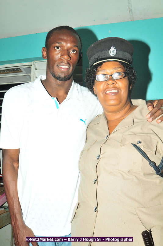 Usain Bolt of Jamaica - The Fastest Man In The World  - Usain Bolt Homecoming Celebrations - Press Conference at the Grand Bahia Principe &amp; Sherwood Content - Waldensia Primary School - Photographs by Net2Market.com - Barry J. Hough Sr. Photojournalist/Photograper - Photographs taken with a Nikon D300 - Negril Travel Guide, Negril Jamaica WI - http://www.negriltravelguide.com - info@negriltravelguide.com...!