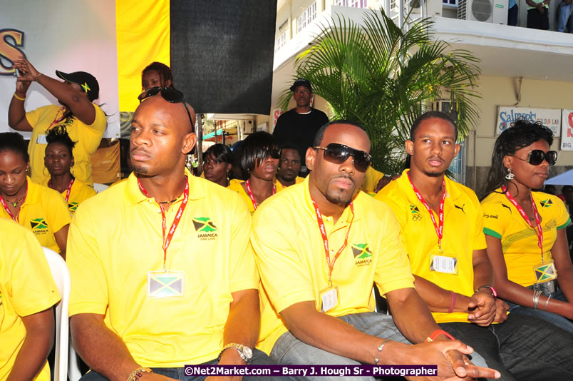 The City of Montego Bay Welcomes Our 2008 Olympians - Western Motorcade - Civic Ceremony - A Salute To Our Beijing Heros - Sam Sharpe Square, Montego Bay, Jamaica - Tuesday, October 7, 2008 - Photographs by Net2Market.com - Barry J. Hough Sr. Photojournalist/Photograper - Photographs taken with a Nikon D300 - Negril Travel Guide, Negril Jamaica WI - http://www.negriltravelguide.com - info@negriltravelguide.com...!